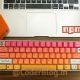 orange pink keyboard