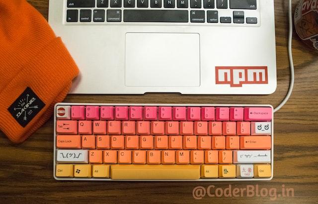 orange pink keyboard